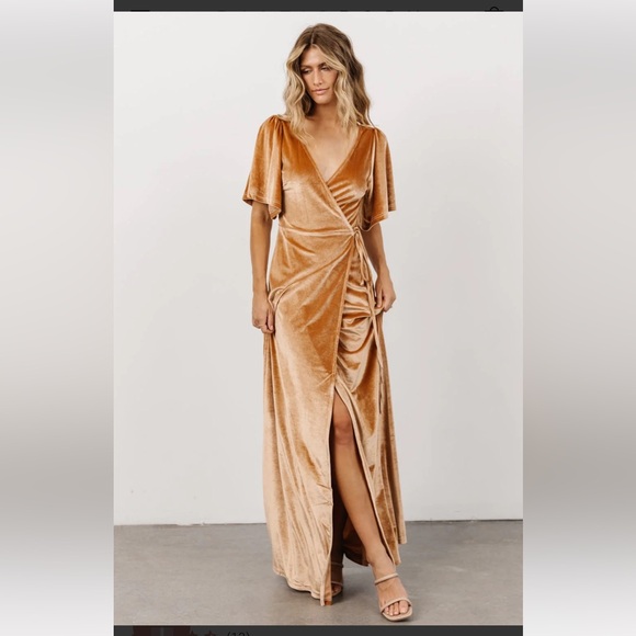 EUC Baltic Born Meghan Velvet Wrap Dress - Picture 8 of 12